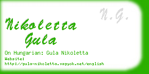 nikoletta gula business card